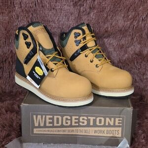 Duluth Trading Company Wedgestone Hard Toe Waterproof Leather Work Boots NIB